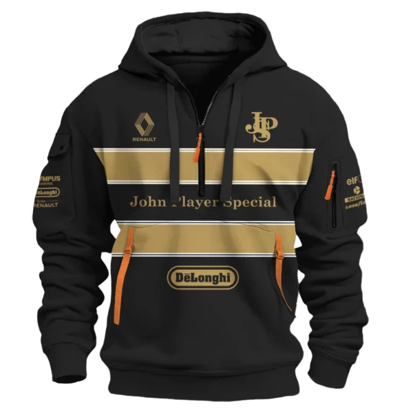 1985 Ayrton Senna John Player Special - Lotus Renault Hoodie Half Zipper BL3725A1HDF - Image 2