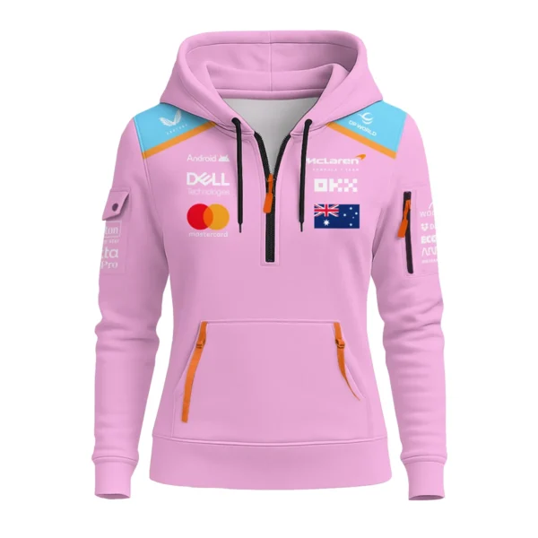 Oscar Piastri McLaren F1 Exclusive Unisex Hoodie Half Zipper BLF120625A1HDF - Image 2