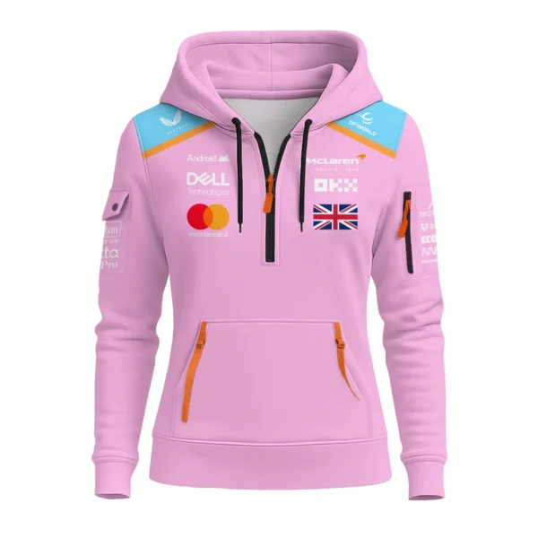 Lando Norris McLaren F1 Exclusive Unisex Hoodie Half Zipper BLF120625A2HDF - Image 2
