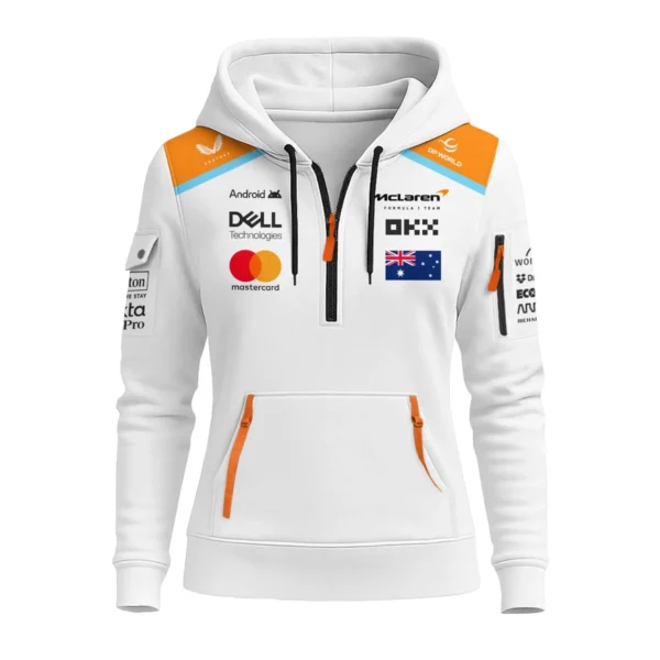 Oscar Piastri McLaren F1 Exclusive Unisex Hoodie Half Zipper BLF120625A5HDF - Image 2