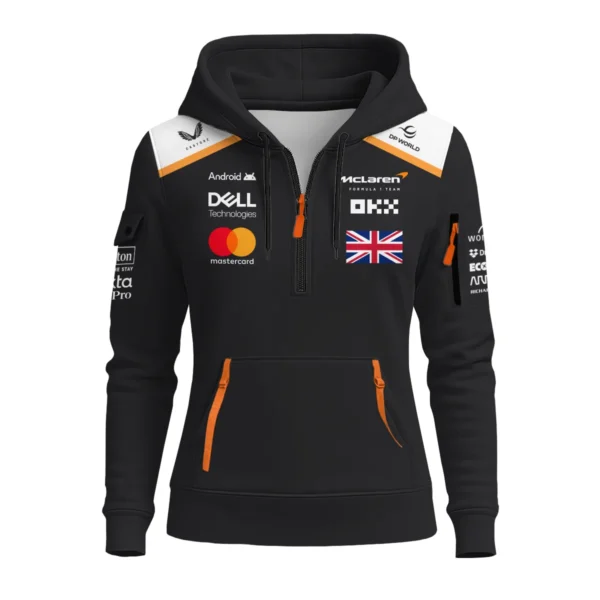 Lando Norris McLaren F1 Exclusive Unisex Hoodie Half Zipper BLF120625A8HDF - Image 2