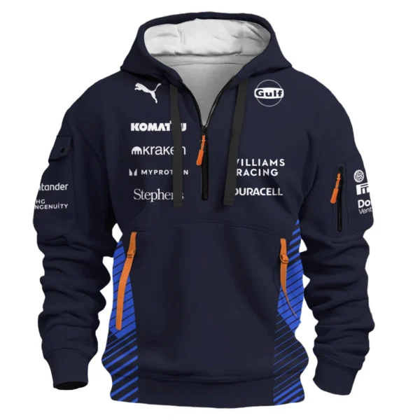 2025 Williams F1 Team Suit Hoodie Half Zipper BLVA080725A01WILHDF - Image 2
