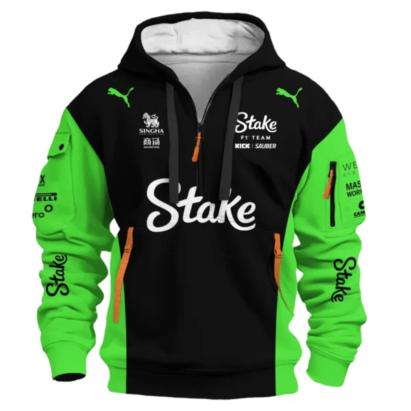 2025 Kick Sauber F1 Race Suit Hoodie Half Zipper BLVA100725A03KSHDF - Image 2