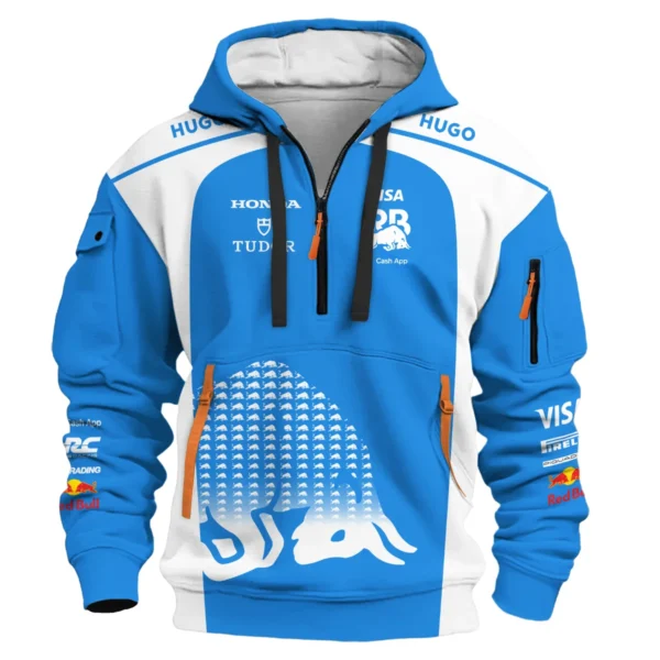 2025 Racing Bulls F1 Team Suit Hoodie Half Zipper BLVA110725A02RCBHDF - Image 2