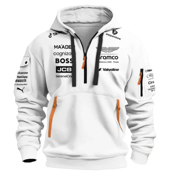 2025 Aston Martin F1 Race Suit Hoodie Half Zipper BLVA120725A03AMHDF - Image 2