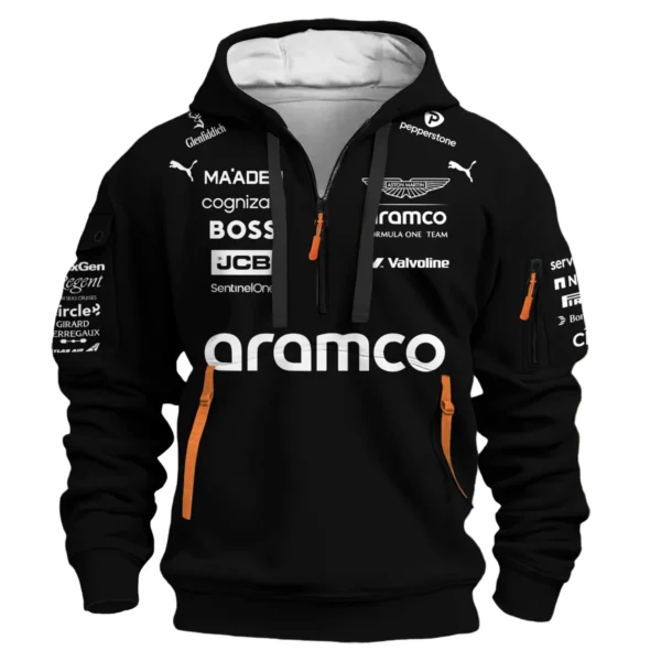 2025 Aston Martin F1 Team Suit Hoodie Half Zipper BLVA120725A05AMHDF - Image 2
