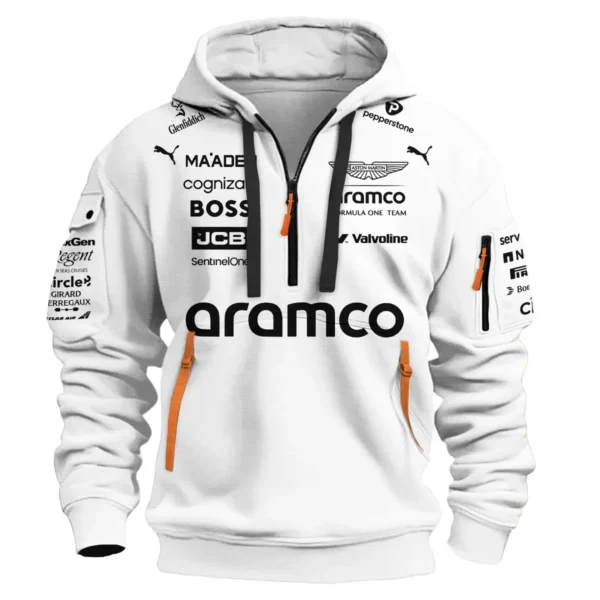 2025 Aston Martin F1 Team Suit Hoodie Half Zipper BLVA120725A06AMHDF - Image 2