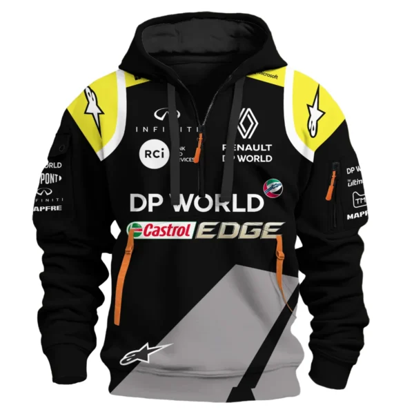 2018 Daniel Ricciardo Renault DP World Race Suit Hoodie Half Zipper BLVA180725A01HDF - Image 2