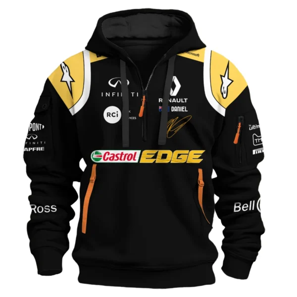 2019 Daniel Ricciardo Renault F1 Team Race Suit Hoodie Half Zipper BLVA180725A02HDF - Image 2