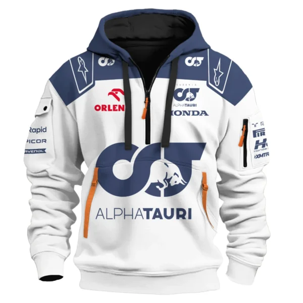 2023 Daniel Ricciardo Scuderia AlphaTauri Race Suit Hoodie Half Zipper BLVA180725A05HDF - Image 2