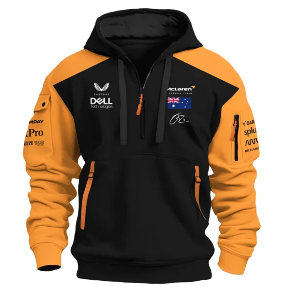 2022 Daniel Ricciardo McLaren F1 Team Suit Hoodie Half Zipper BLVA180725A07HDF - Image 2