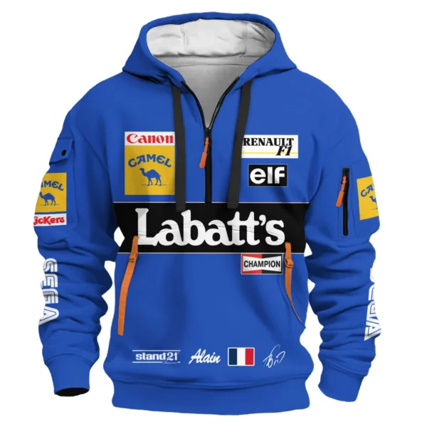 1993 Alain Prost Racing Suit Williams Renault F1 Team Hoodie Half Zipper BLVAAP070725A03HDF - Image 2