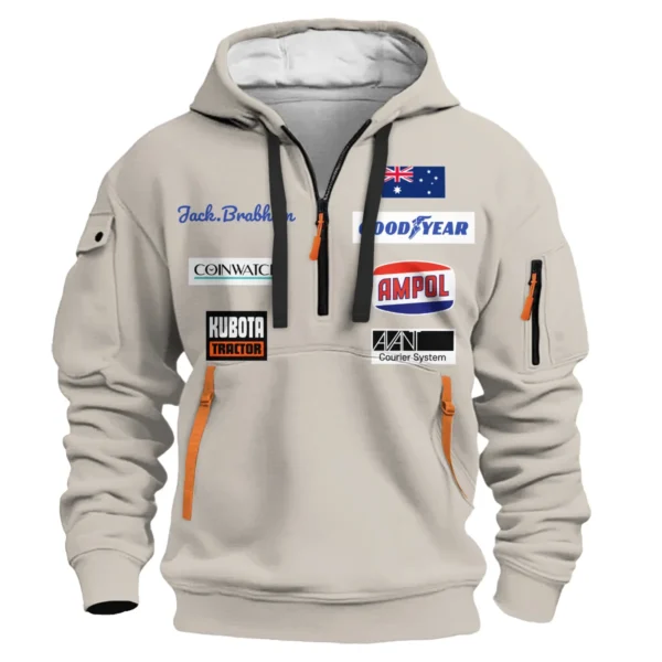 1970 Jack Brabham Race Suit Hoodie Half Zipper BLVAJB070725A01HDF - Image 2