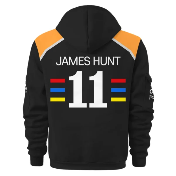 2025 James Hunt McLaren F1 Hoodie Half Zipper For Fans BL2725A2HDF - Image 3