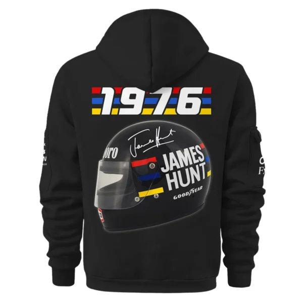 2025 James Hunt McLaren F1 Hoodie Half Zipper For Fans BL2725A3HDF - Image 3