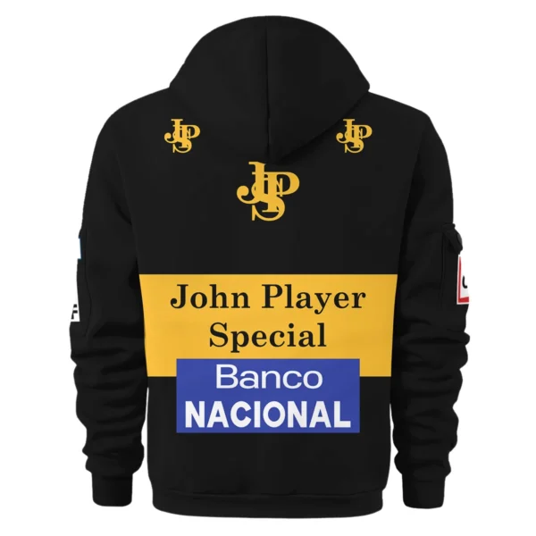 1985 Ayrton Senna John Player Special - Lotus F1 Racing Team Hoodie Half Zipper BL3725A4HDF - Image 3