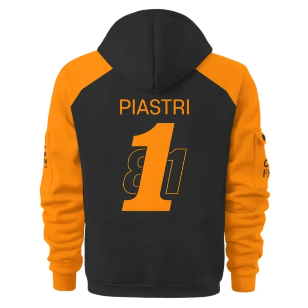 From #81 To #1 Oscar Piastri McLaren F1 Limited Edition Hoodie Half Zipper BL4725A1HDF - Image 3