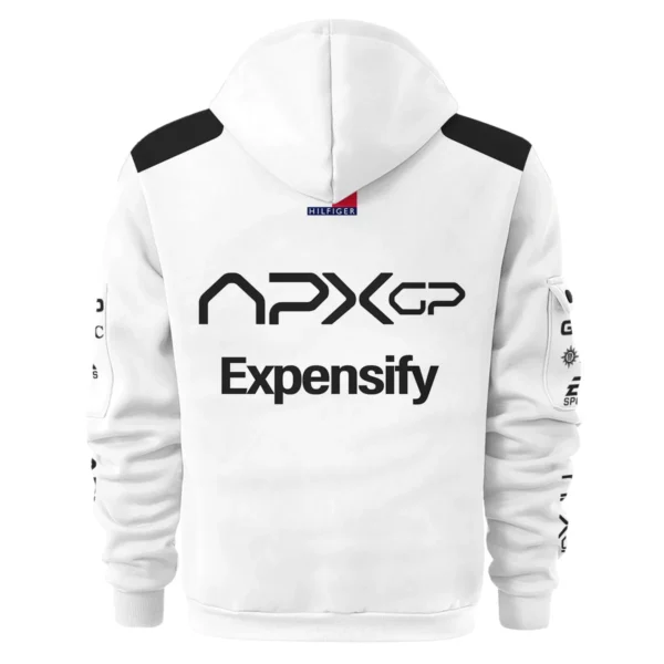 2025 F1 The Movie White Version For Racing Fan Exclusive Hoodie Half Zipper BLF116625A1HDF - Image 3
