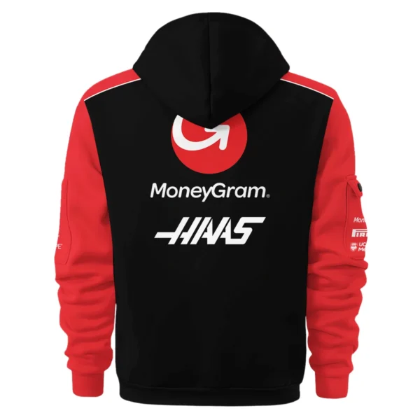 2025 Haas F1 Team Suit Hoodie Half Zipper BLVA150725A01HAASHDF - Image 3