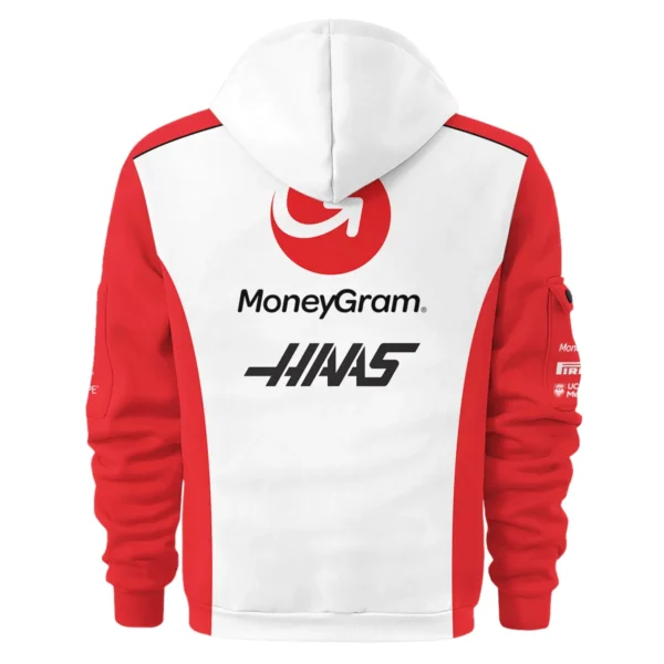 2025 Haas F1 Team Suit Hoodie Half Zipper BLVA150725A02HAASHDF - Image 3