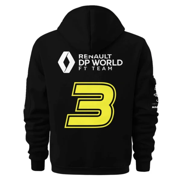 2018 Daniel Ricciardo Renault DP World Race Suit Hoodie Half Zipper BLVA180725A01HDF - Image 3