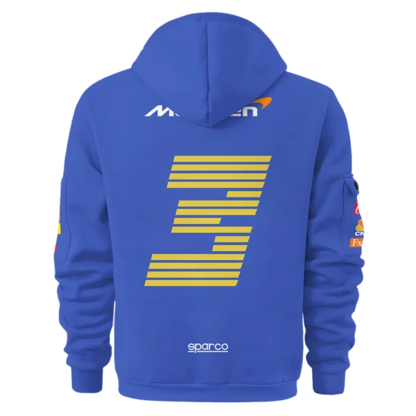 2021 Daniel Ricciardo McLaren F1 Team Race Suit Hoodie Half Zipper BLVA180725A03HDF - Image 3