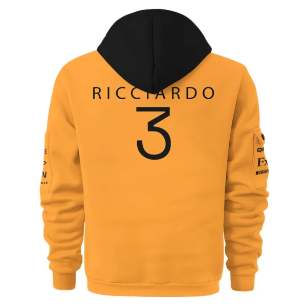 2022 Daniel Ricciardo McLaren F1 Team Suit Hoodie Half Zipper BLVA180725A07HDF - Image 3
