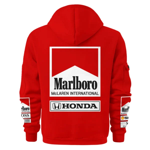 1989 Alain Prost Racing Costume Ferrari F1 Team Hoodie Half Zipper BLVAAP070725A01HDF - Image 3