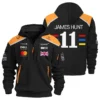 2025 James Hunt McLaren F1 Hoodie Half Zipper For Fans BL2725A2HDF