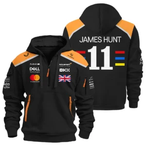 2025 James Hunt McLaren F1 Hoodie Half Zipper For Fans BL2725A2HDF