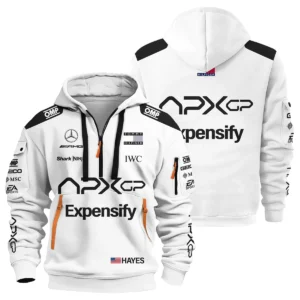 2025 F1 The Movie White Version For Racing Fan Exclusive Hoodie Half Zipper BLF116625A1HDF