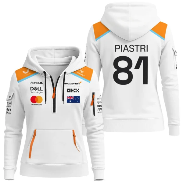 Oscar Piastri McLaren F1 Exclusive Unisex Hoodie Half Zipper BLF120625A5HDF