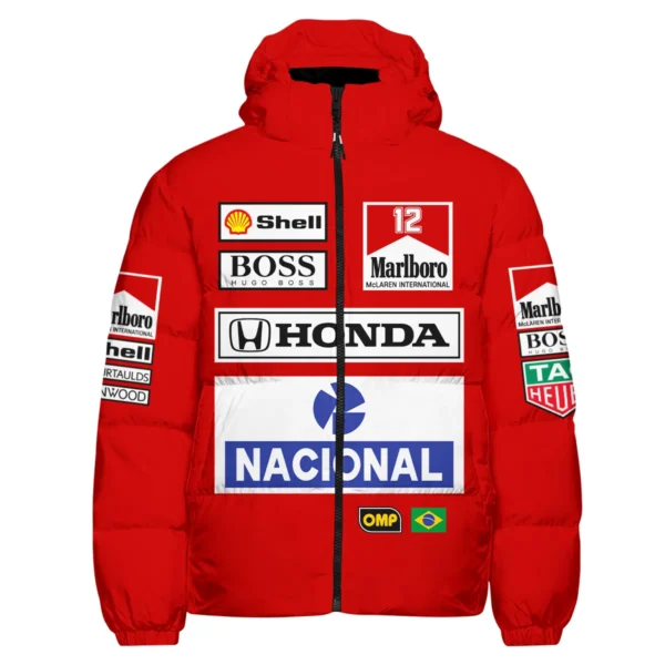 1988 Ayrton Senna Honda Race Suit Marlboro McLaren Down & Puffer Jackets BL3725A2HCJ - Image 2