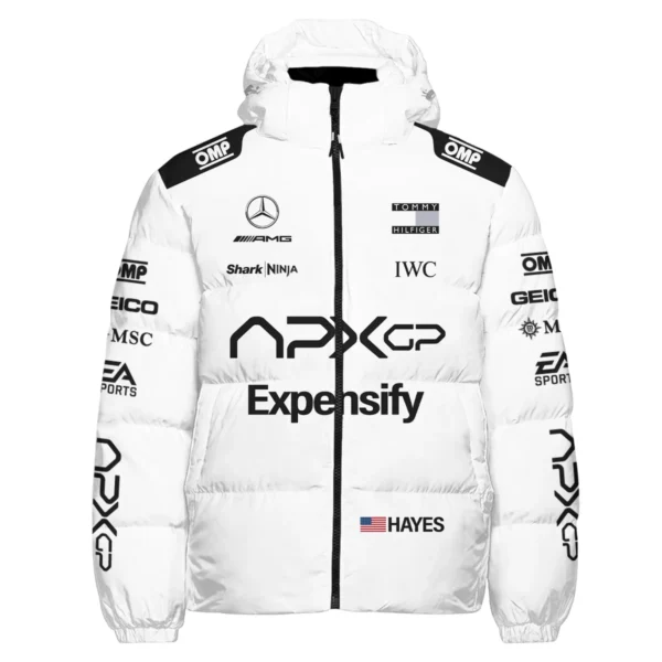 2025 F1 The Movie White Version For Racing Fan Exclusive Down & Puffer Jackets BLF116625A1HCJ - Image 2