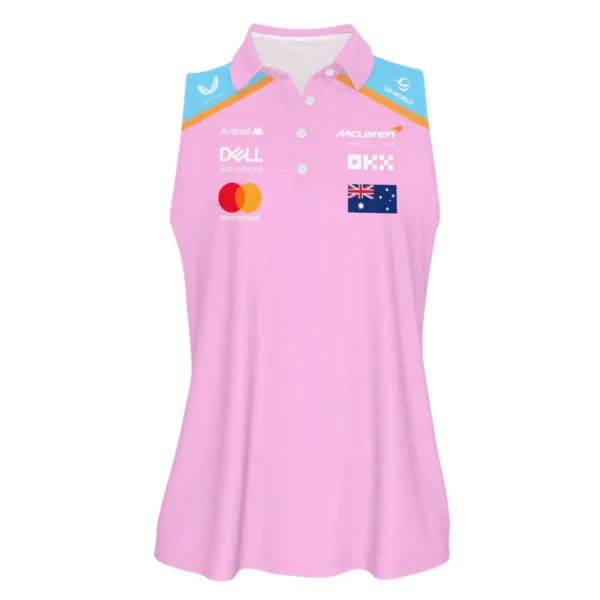 Oscar Piastri McLaren F1 Exclusive Sleeveless Polo For Fan Girl BLF120625A1VPO - Image 2