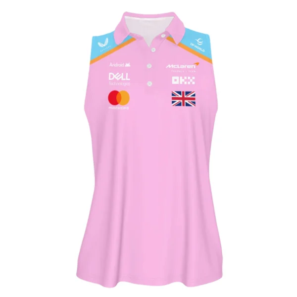 Lando Norris McLaren F1 Exclusive Sleeveless Polo For Fan Girl BLF120625A2VPO - Image 2