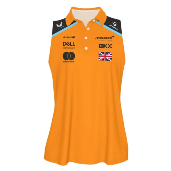Lando Norris McLaren F1 Exclusive Sleeveless Polo For Fan Girl BLF120625A4VPO - Image 2