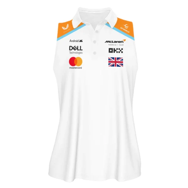 Lando Norris McLaren F1 Exclusive Sleeveless Polo For Fan Girl BLF120625A6VPO - Image 2