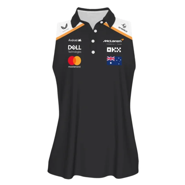 Oscar Piastri McLaren F1 Exclusive Sleeveless Polo For Fan Girl BLF120625A7VPO - Image 2