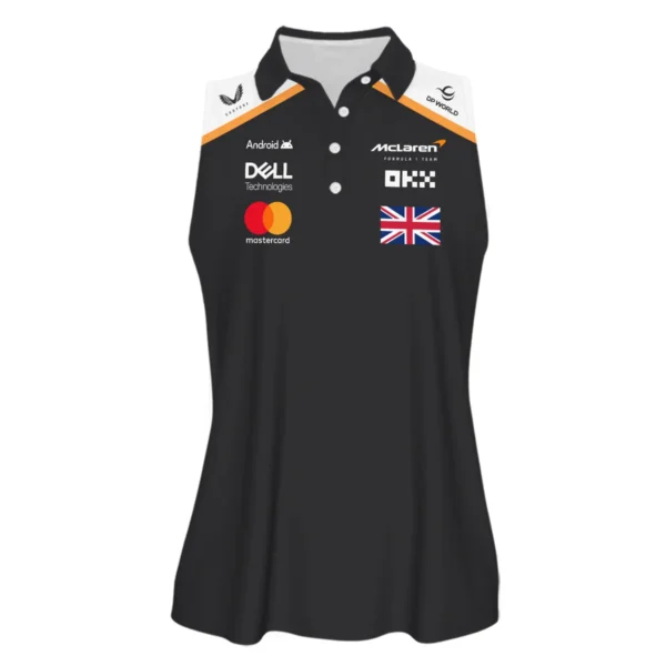 Lando Norris McLaren F1 Exclusive Sleeveless Polo For Fan Girl BLF120625A8VPO - Image 2