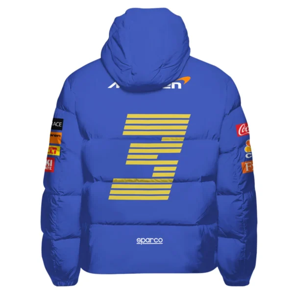 2021 Daniel Ricciardo McLaren F1 Team Race Suit Down & Puffer Jackets BLVA180725A03HCJ - Image 3