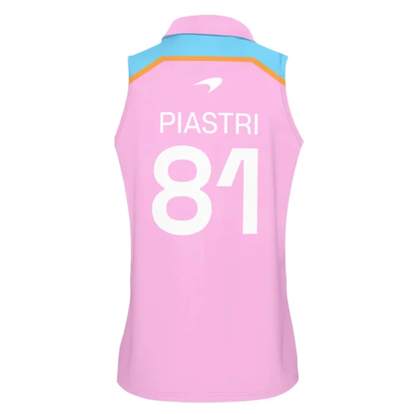 Oscar Piastri McLaren F1 Exclusive Sleeveless Polo For Fan Girl BLF120625A1VPO - Image 3