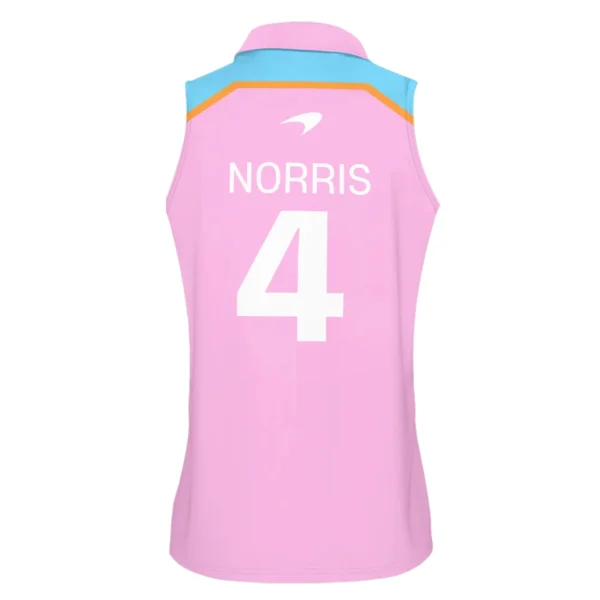 Lando Norris McLaren F1 Exclusive Sleeveless Polo For Fan Girl BLF120625A2VPO - Image 3