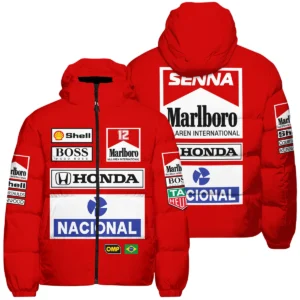 1988 Ayrton Senna Honda Race Suit Marlboro McLaren Down & Puffer Jackets BL3725A2HCJ