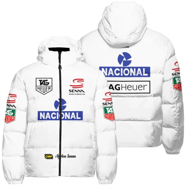 1985 Ayrton Senna John Player Special Lotus F1 Racing Team Down & Puffer Jackets BL3725A3HCJ