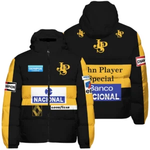 1985 Ayrton Senna John Player Special - Lotus F1 Racing Team Down & Puffer Jackets BL3725A4HCJ