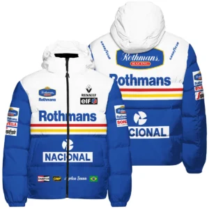 1994 Ayrton Senna Rothmans Williams Renault F1 Racing Team Down & Puffer Jackets BL3725A6HCJ