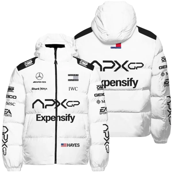 2025 F1 The Movie White Version For Racing Fan Exclusive Down & Puffer Jackets BLF116625A1HCJ