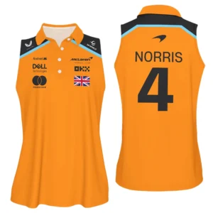 Lando Norris McLaren F1 Exclusive Sleeveless Polo For Fan Girl BLF120625A4VPO