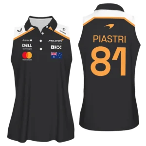 Oscar Piastri McLaren F1 Exclusive Sleeveless Polo For Fan Girl BLF120625A7VPO